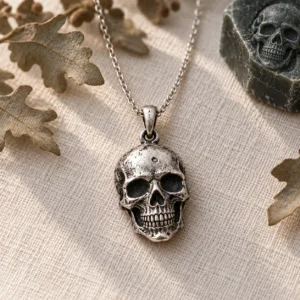 925 ayar gümüş kafatası kolye ucu, Halloween Tılsımları koleksiyonu